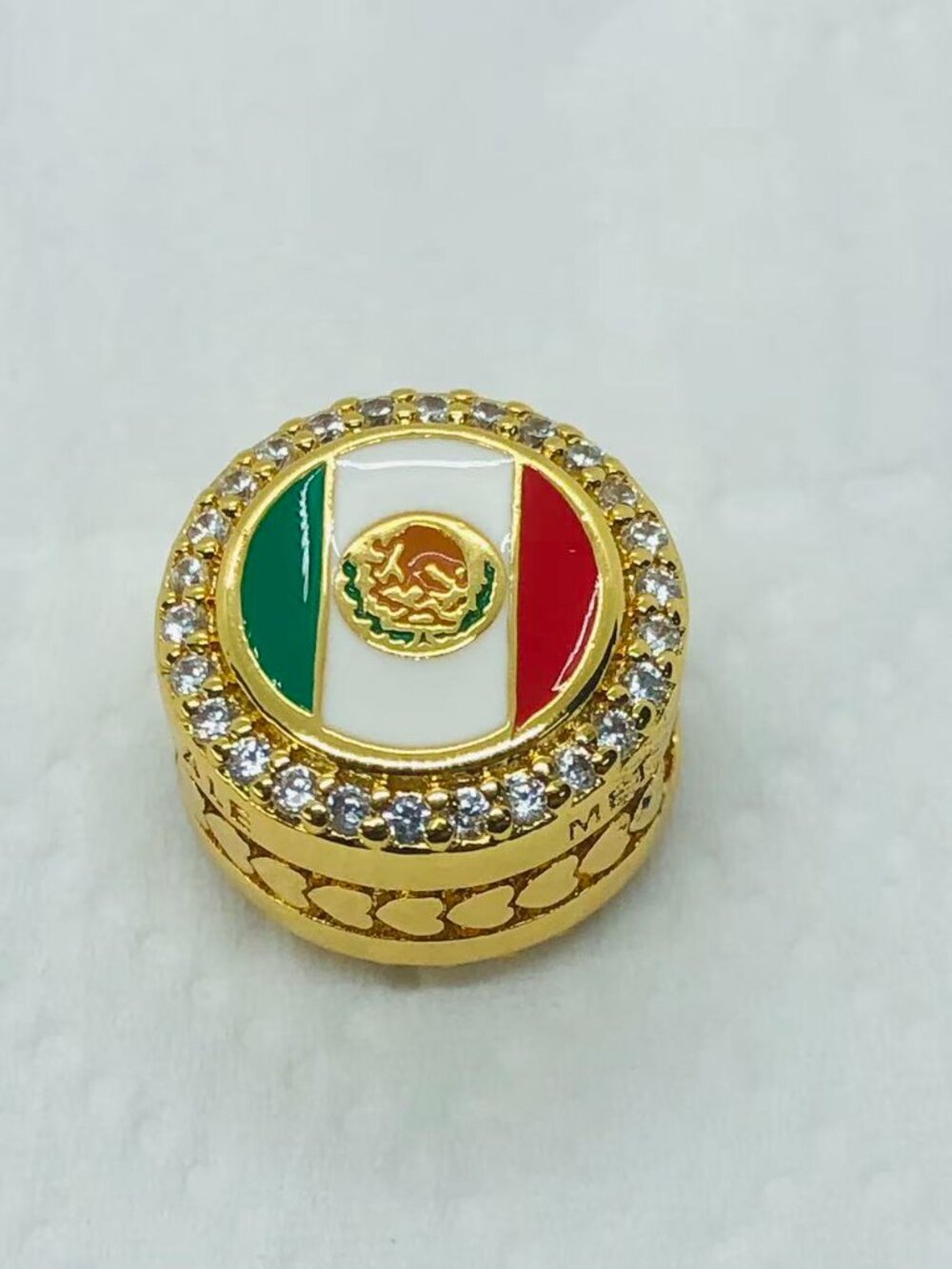 ✨ ✨Pandora Mexico Flag Charm Flag Bead Charm gold